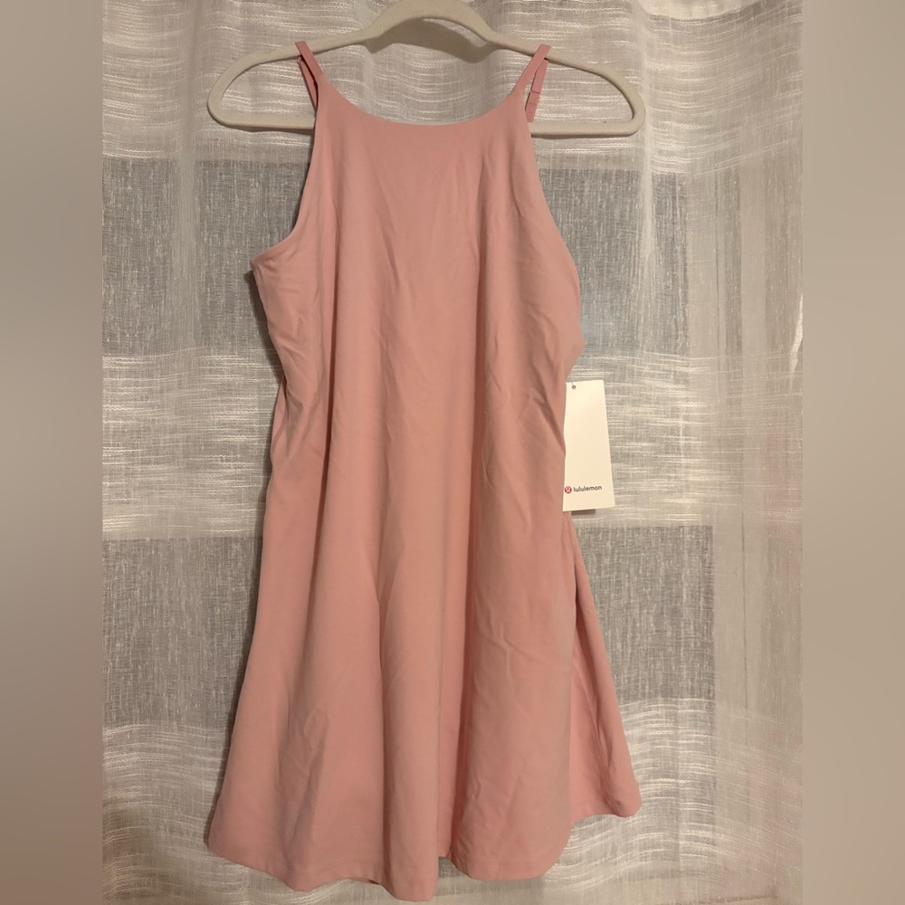 NWT Lululemon align high neck dress pink size 12